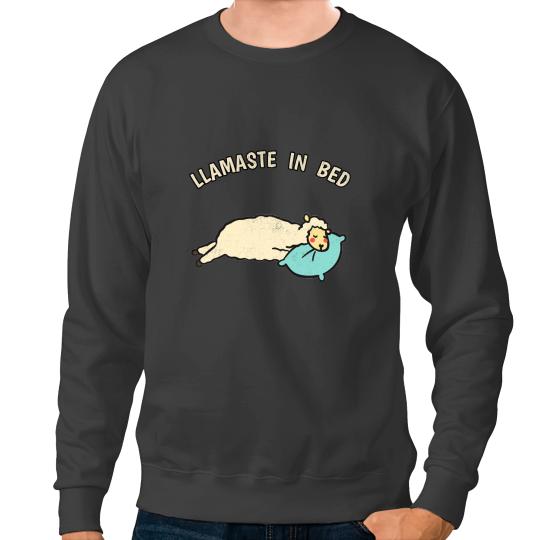 Lama Llama Llamaste In Bed Funny Cute Llama Alpaca Lover Gift Sweatshirts