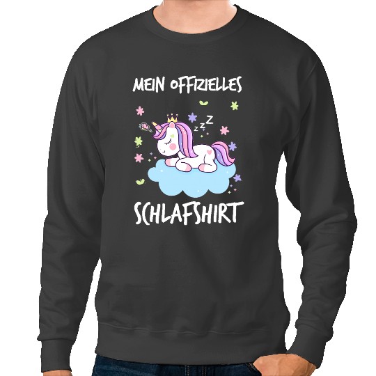 Unicorns My Official Sleep Cute Sleeping Unicorns Bed Sweatshirts
