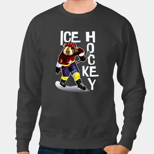 Hockey Gift Guinea Pig Ice Hockey Guinea Pig Sweatshirts