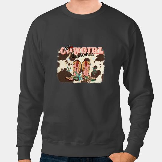 Funny Horse Western Cowgirls Christmas Howdy Yeehaw Aesthetic Horse Pink Sweatshirts