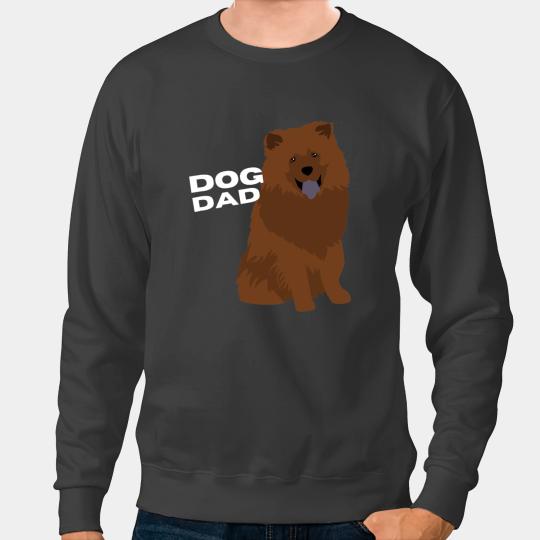 Mens Red Chow Chow Dog Dad Man Sweatshirts