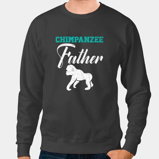 Monkey Lover Mens Chimpanzee Father Monkey Lover Wildlife Animal Zookeeper Sweatshirts