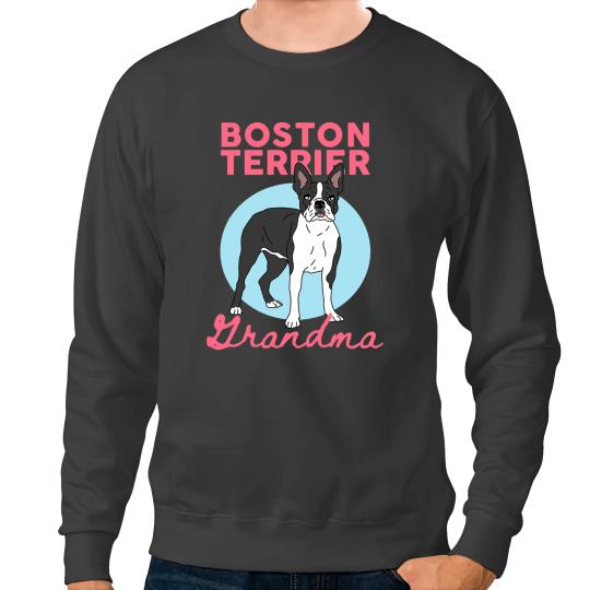 Dog Boston Terrier Grandma Dog Owner Boston Terrier 4 Sweatshirts