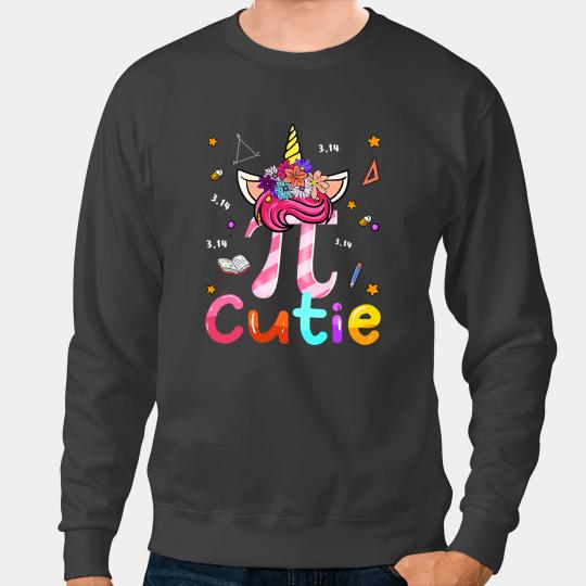 Unicorns Pi Cutie Unicorns Face Pi Day Math Lover Kids Girl Gifts Sweatshirts