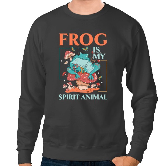 Frog Gift Is My Spirit Animal Whisperer Froggy Toad Tadpole Sweatshirts