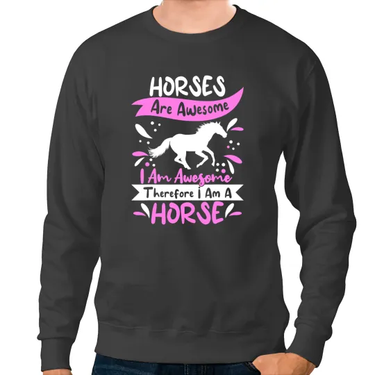 Funny Horse Outfit for Horse Pony Lovers Apparel Women Girls 331 Sweatshirts