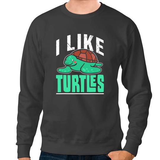 KV9 Turtle I Like Turtles Lover Animal Turtle Pet Sweatshirts