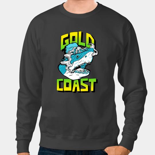 Ocean Shark Gold Coast Australia Surf Paradise Graphic Shark Sweatshirts