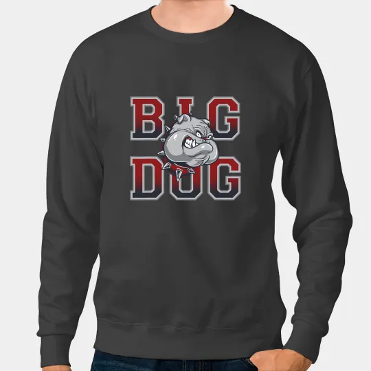 Mens Big Dog Bulldog Sweatshirts