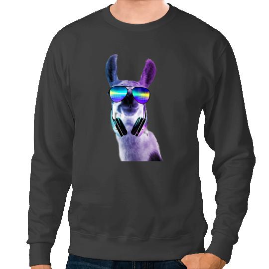 Lama Llama Rave Llama EDM DJ Tech House Music Underground Funny Sweatshirts