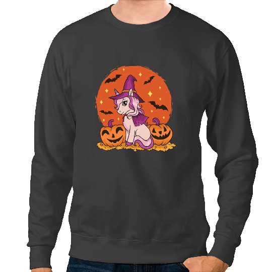 Unicorns Halloween s For Women Pink Unicorns Pumpkin Cute Costume Sweatshirts