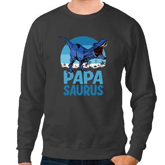 Dinosaur Dino Papa Saurus Papasaurus Dinosaur Family Sweatshirts