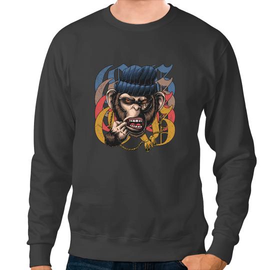 Monkey Lover Original Gangster East Los Cholo Lowrider OG Monkey Sweatshirts
