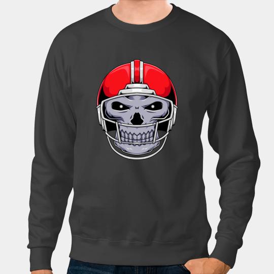 Football Gift Skull Red American Football Athletic Helmet Team Sweatshirts