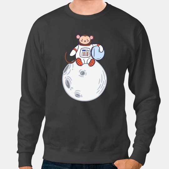 Monkey Lover Astronauts Moon Space Galaxy Cute Funny Animals Sweatshirts