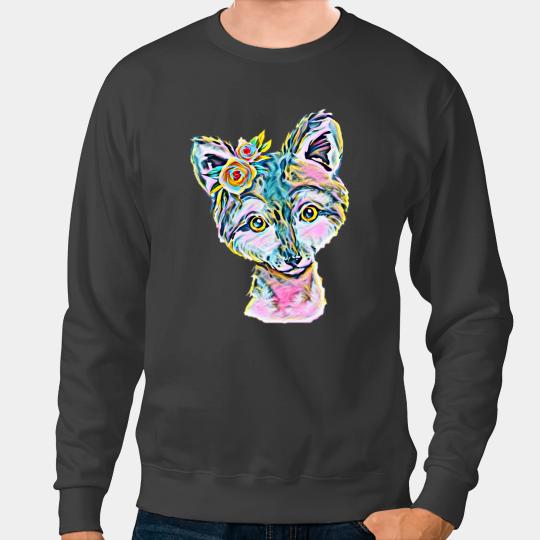 Wolves wolfs wolfs Motif Pack Moon wild Lupus colorful Design Wolves Coyote Coyote Sweatshirts