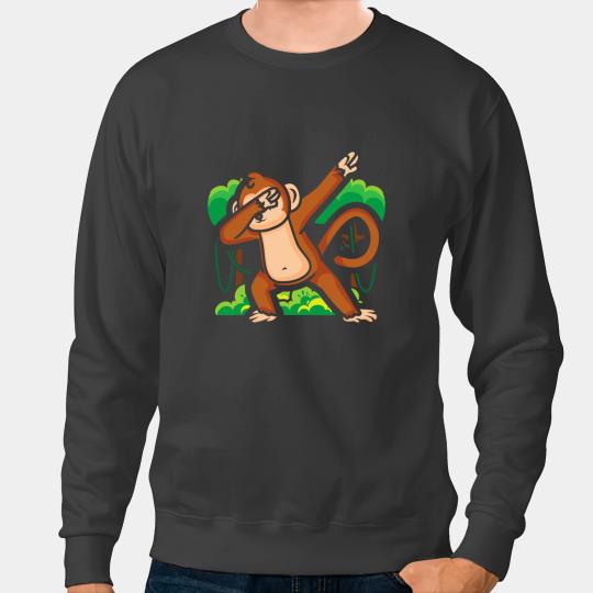 Monkey Lover Ape Zookeeper Primatologist Dab Dabbings Chimpanzee Sweatshirts