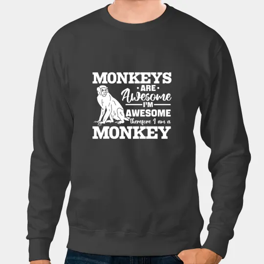 Monkey Lover Chimpanzee Monkey Lover Orangutan Monkey Lover Sweatshirts