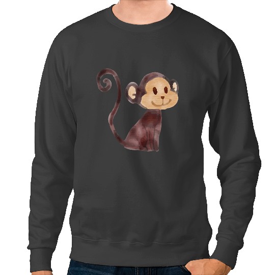 Monkey Lover Zoo Animal Monkeys Wildlife Monkey Face Sweatshirts