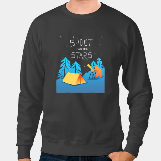 Funny Bear Stargazing Bear Funny Camping Telescope Astronomy Cute Bears Sweatshirts