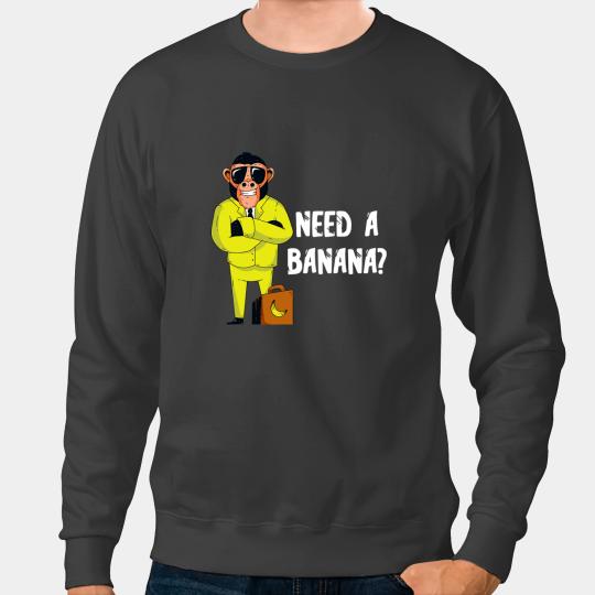 Monkey Lover Banana Fruit Lovers Need A Banana Monkey Suitcase Vegan Food Sweatshirts