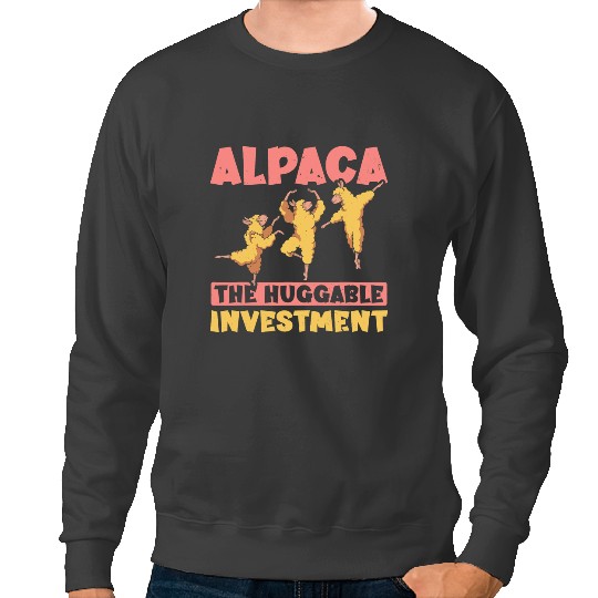 Lama Llama Alpaca The Huggable Investment Alpaca Whisperer Farm Animal Sweatshirts