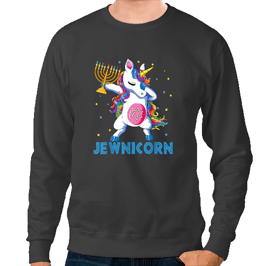 Unicorns Jewnicorn Funny Hanukkah Unicorns Girl Women Pajamas 2 Sweatshirts