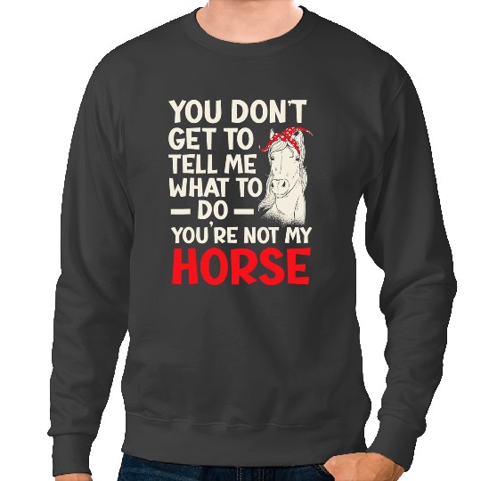 Funny Horse Youre Not My Horse Pony Horeseback Riding Equestrian Sweatshirts