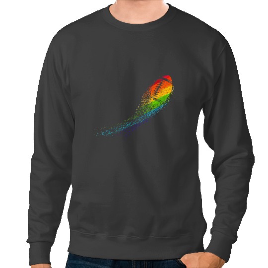 Football Gift LGBT Pride American Football Colorful LGBT Art Splash Pride Rainbow Sweatshirts