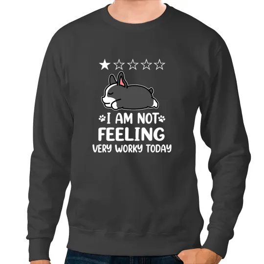 Dog Boston Terrier Sleep I Am Not Feeling Funny Puppy Dogs Sweatshirts