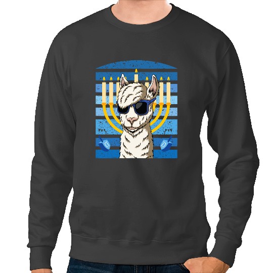 Lama Llama Happy Llamakkah Hanukkah Llama Chanukah Jewish Keep Shining Sweatshirts