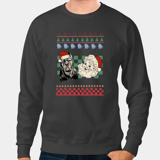 vintages Santa Cane Corso Retro Ugly Christmas Dog Holiday Sweatshirts