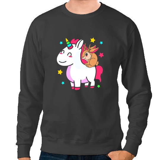 Unicorns Jackalope Riding Unicorns Cryptid Squad Unicorns Jackalope Sweatshirts