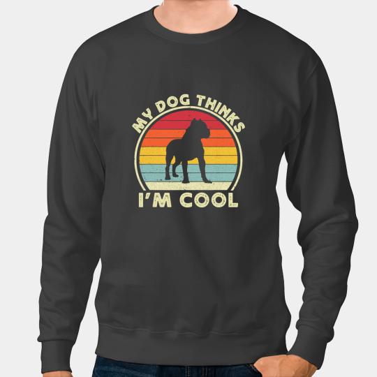 Funny Cane Corso Dog For Men Women Retro Italian Mastiff Dog Sweatshirts