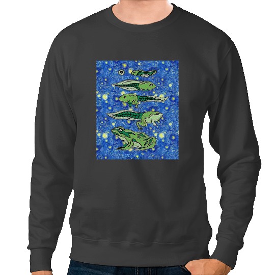 Frog Gift Starry Night Tadpole Life Cycle Sweatshirts
