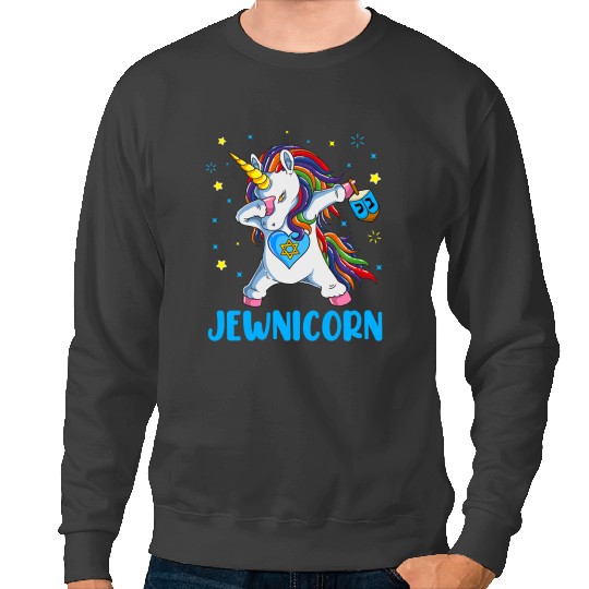 Unicorns Jewnicorn Funny Hanukkah Unicorns Dreidel Girl Women Pajamas Sweatshirts