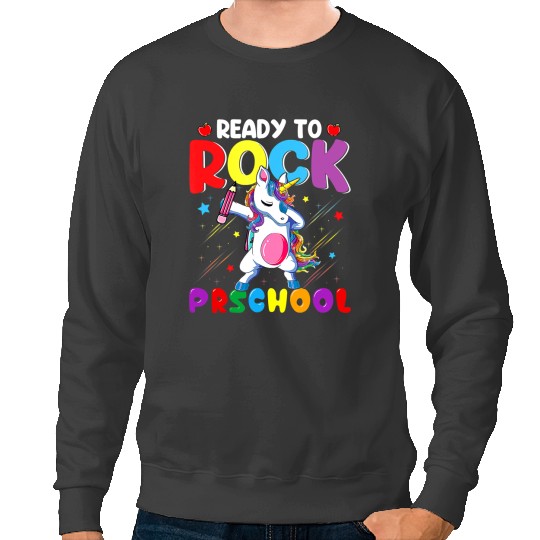 Unicorns Rock Preschool Dabbings Unicorns Girls Back To School Sweatshirts