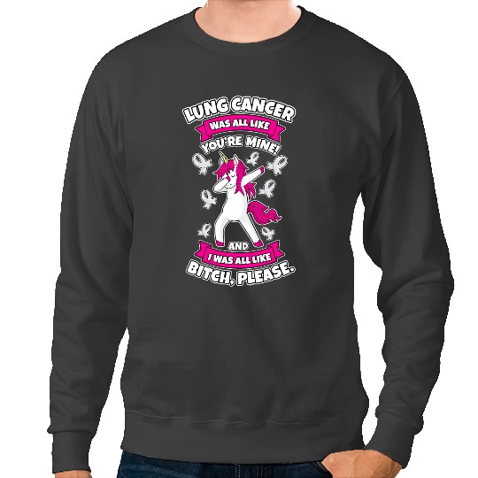 Unicorns Lung Cancer Awareness Dabbings Unicorns Chemotherapy Gift Idea 3 Sweatshirts
