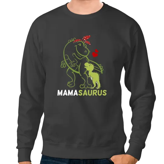 Dinosaur Dino Mamasaurus T Rex Dinosaur Mama Saurus Family Matching Women 2 8 Sweatshirts