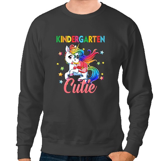 Unicorns Kindergarten Cutie Unicorns Back To School Students Kids Sweatshirts