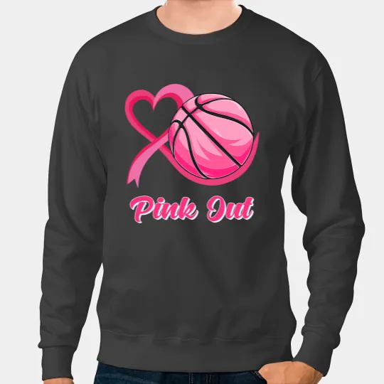BC Leopard Pink Out Basket Ball Tackle Breast Cancer Awareness 2 Cancer Sweatshirts
