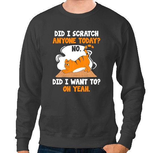 black cats Paws Did I Scratch Anyone Oday Did I Want O Oh Yeah Funny Cat 174 Sweatshirts