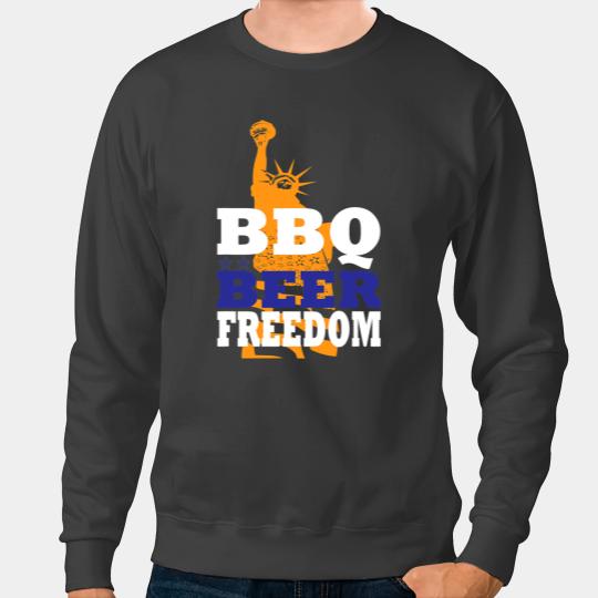 Beer BBQ Beer Freedom Barbecue Grilling Fathers Day Memorial Day Sweatshirts