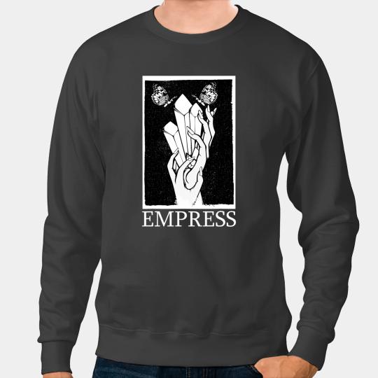 Empress Tarot Card Spiritual Witchy Black Occult Crystal Art Sweatshirts