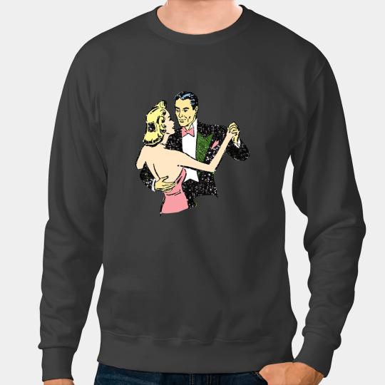 1940s dancing couple vintages style ballroom distressed PRINT Sweatshirts