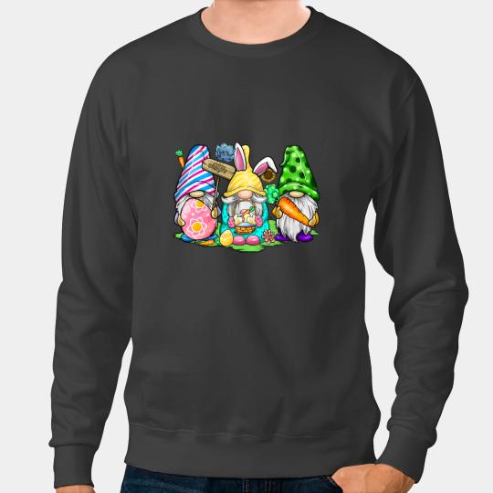 Easter Bunny Spring Gnome Easter Egg Hunting And Basket Gift Sweatshirts
