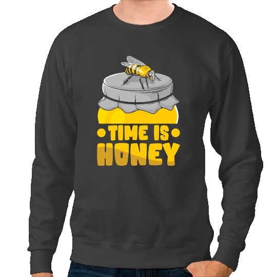 Bee Beekeeping Time Is Honey Beekeeper Beekeeping Honeybee Beekeeper Sweatshirts