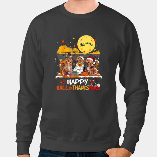 Cockapoo Happy Hallothanksmas Halloween Thanksgiving xmass T17 Sweatshirts