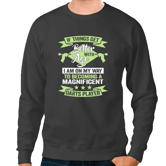 A magnificent Darts Player Dart Team Birthday Dart Player Sweatshirts