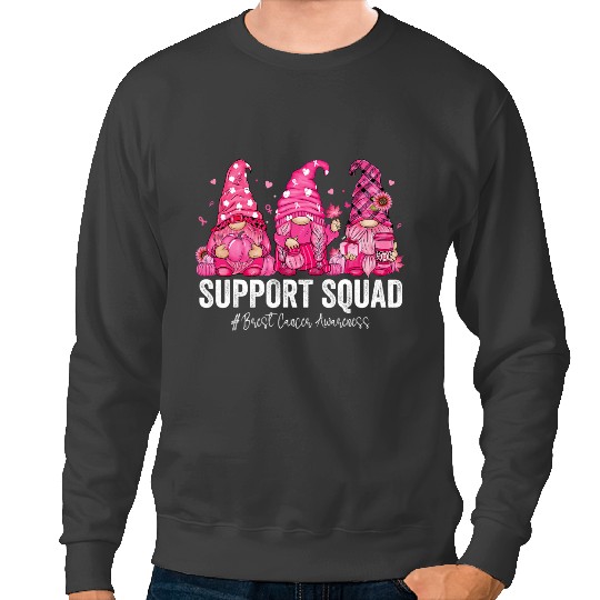 BC Support Squad Pink Gnomes Breast Cancer Awareness Cancer Sweatshirts